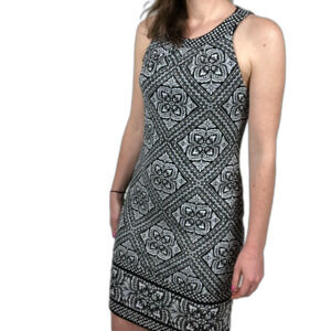Reversible NWT White House Black Market Print Sleeveless Halter Neck Dress XS